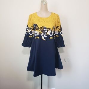 Dan Munier yellow mini dress XS